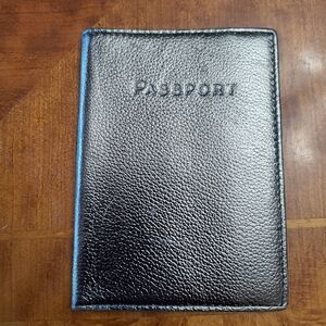 J Crew Silver Leather Passport Holder